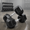 Body-Solid Rubber Coated Hex Dumbbells Sold in Pairs