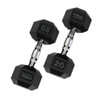 20 lb. Rubber Hex Dumbbell Pair, Shipping Included!