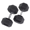 Rubber Hex Dumbbell Pairs