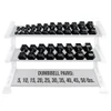 5-50 lb. Rubber Coated Hex Dumbbell Set