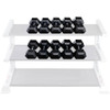 80-100 lb. Rubber Coated Hex Dumbbell Set