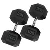 105 lb. Rubber Hex Dumbbell Pair, Shipping Included!