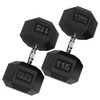 115 lb. Rubber Hex Dumbbell Pair, Shipping Included!