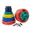 500 lb. Olympic Color Rubber Grip Weight Set