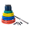 300 lb. Olympic Color Rubber Grip Weight Set