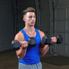 Body-Solid Rubber Coated Hex Dumbbells