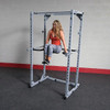 Knee Raises on the Power Rack Dip Attachment