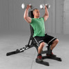 Shoulder Press on the Body-Solid GFID71 Heavy Duty Flat-Incline-Decline Bench