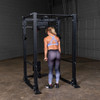 Tricep Pull Downs on the Body-Solid GLA400 Power Rack Lat Attachment