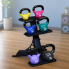 70 lb. Vinyl Kettlebell Package with Rack