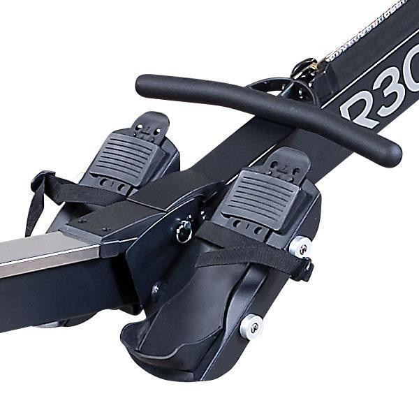 Detail of the Foot Plates on the Endurance R300 Indoor Rower