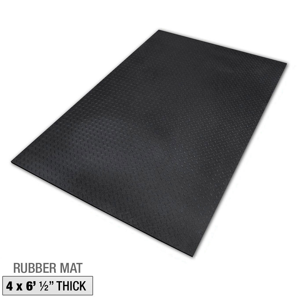 4x6 ft. Rubber Flooring, 1/2 in. Thick
