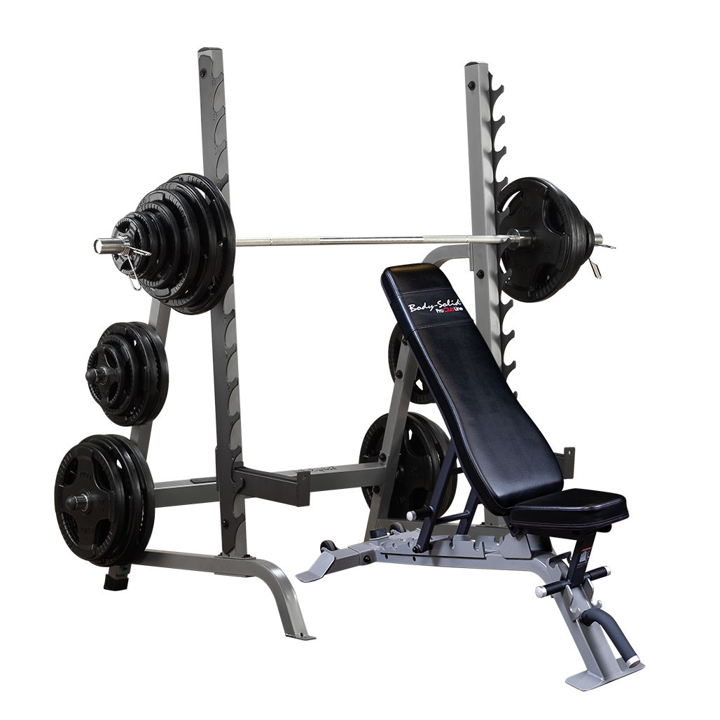 Body-Solid Multi Press Rack Combo with Bench SDIB370 - Squat Racks