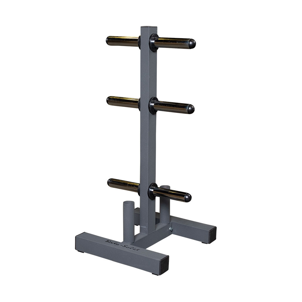 BODYSOLID(ボディソリッド)スタンダードプレートトツリー&バーホルダー Body-Solid Olympic Plate Tree and Bar Holder WT46 - Storage Racks