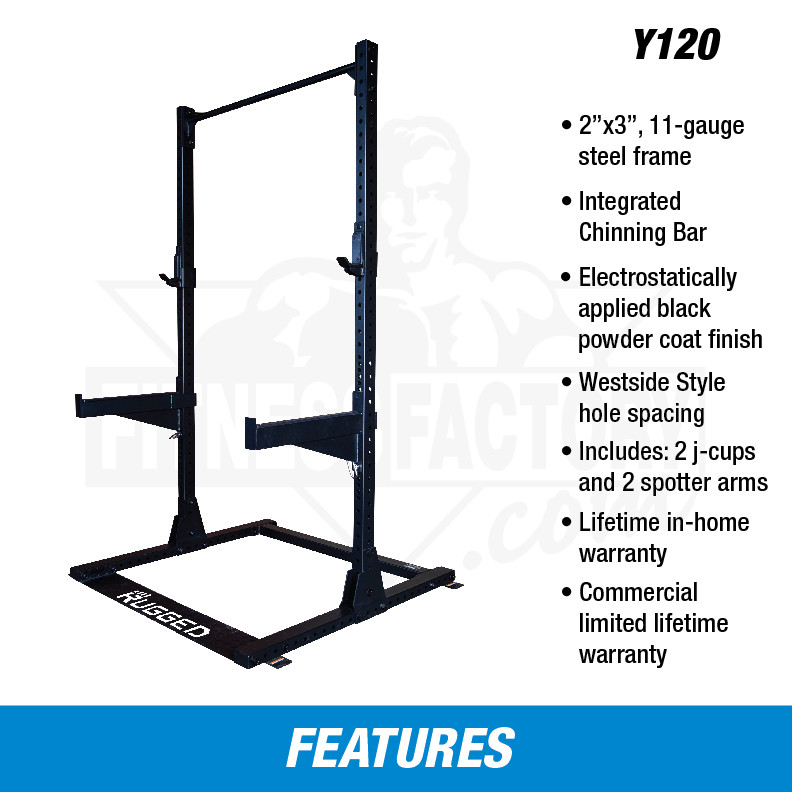 Rugged Fitness Maverick Half Rack Y120 - Power Racks