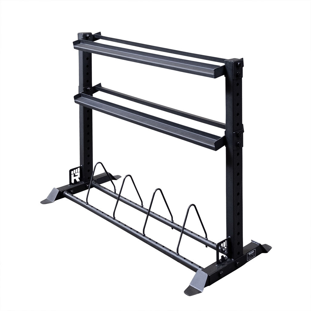 RUGGED Fitness Weight Plate Dumbbell Rack - Thumbnail 2