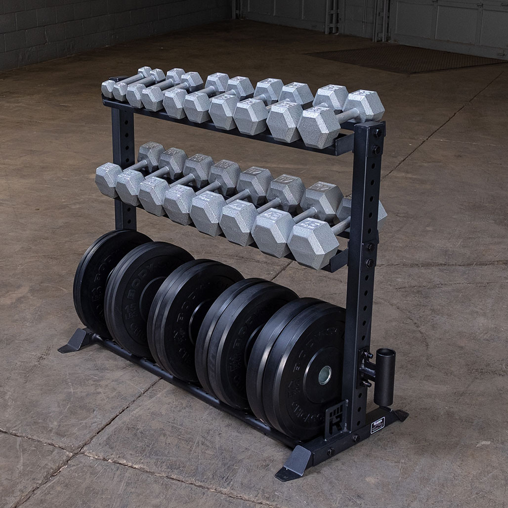 RUGGED Fitness Weight Plate Dumbbell Rack - Thumbnail 4