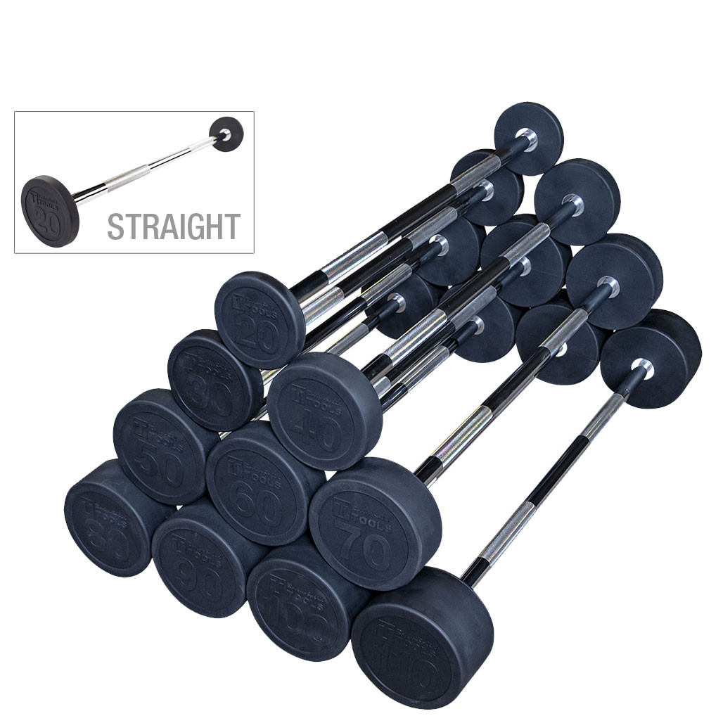Body-Solid Tools Fixed Weight Straight Barbells, from 20 to 110 lb