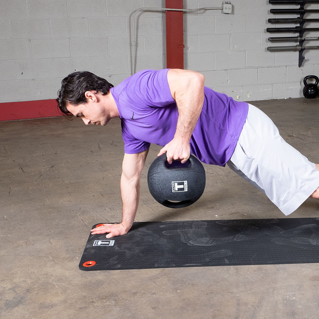 One Arm Row with the Body-Solid Tools Dual Grip Medicine Balls