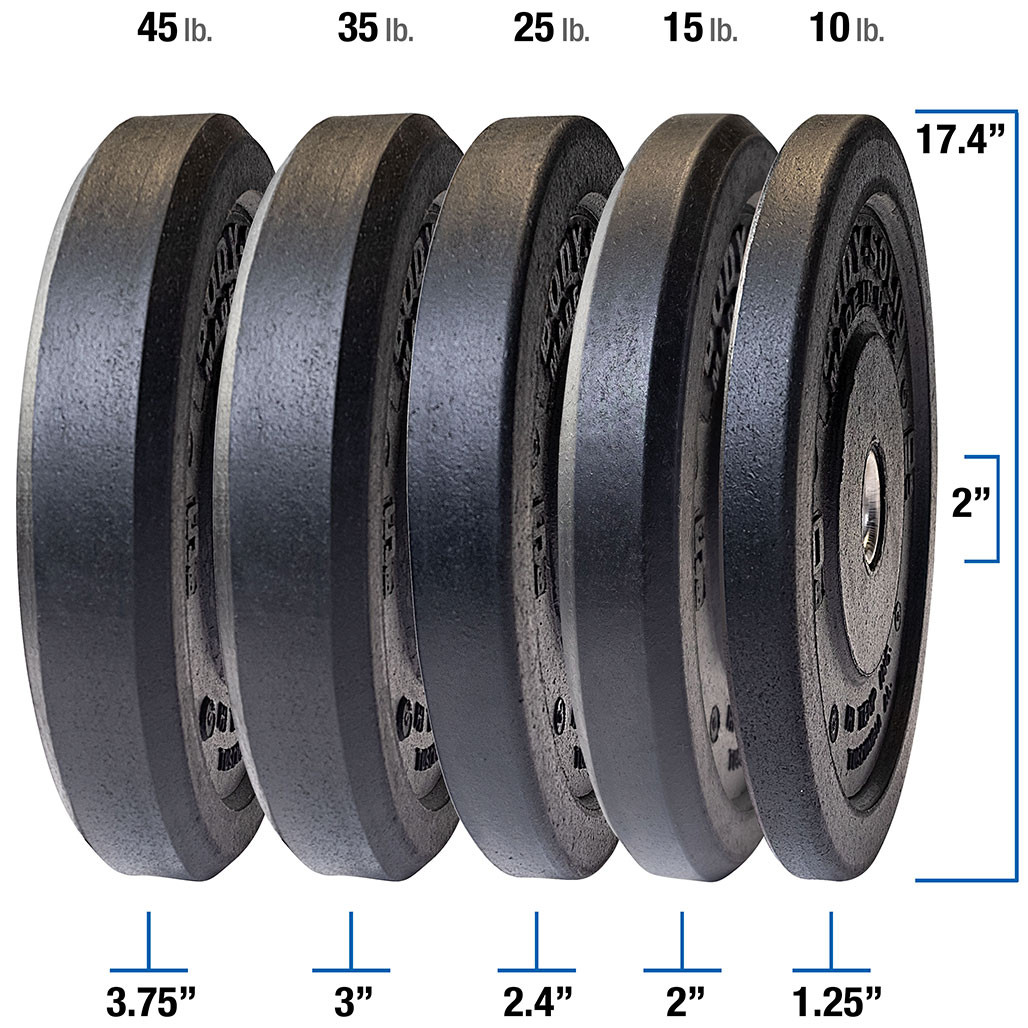 Premium Commercial Bumper Plates 10, 15, 25, 35, 45 OBPH