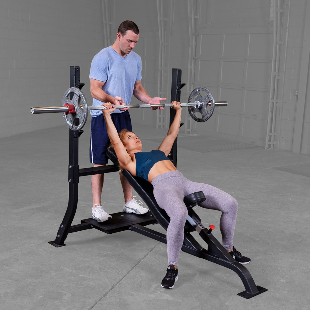 Pro Clubline Fixed Olympic Incline Press Bench by Body-Solid SOIB250