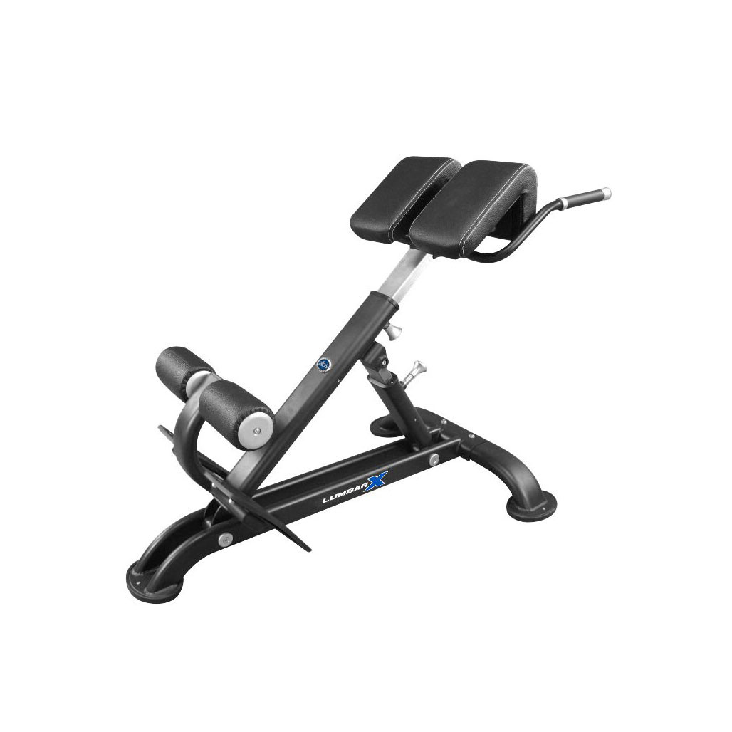 Lumbar X Back Hyperextension Bench, Black ABS7008B - Ab Machines