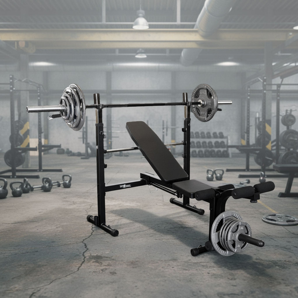 Best Fitness Flat-Incline Bench with Uprights