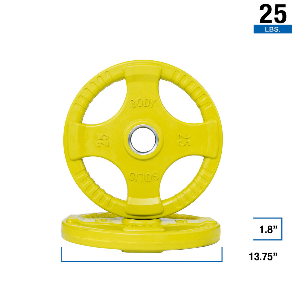 Body-Solid 25lb. Yellow Olympic Color Grip Plate