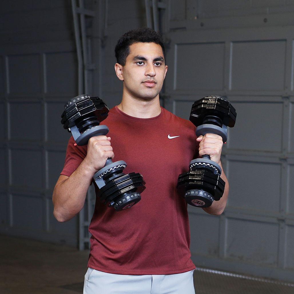 Rugged Adjustable Dumbbells, Hammer Curl
