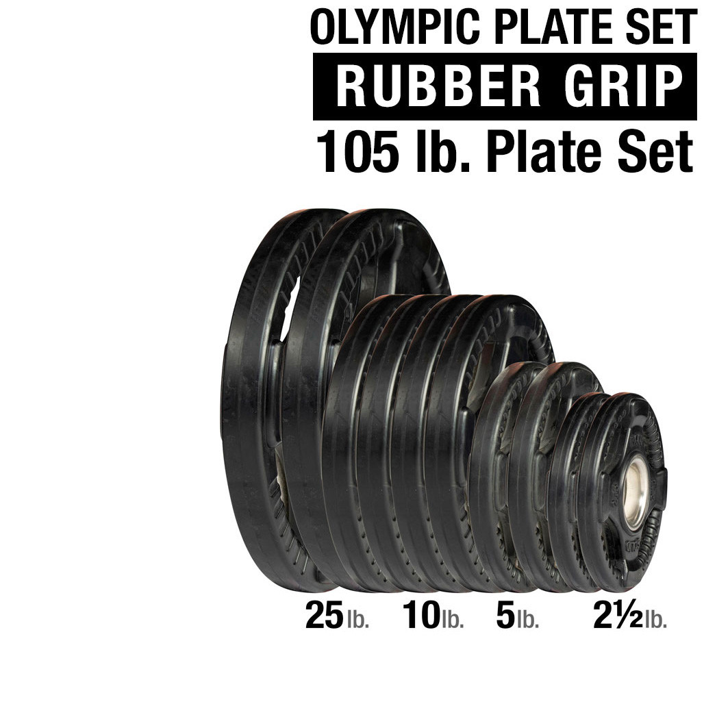 105 lb. Set of Rubber Grip Plates