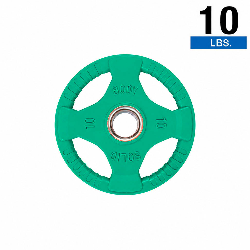 10 lb. Single Rubber Color Grip Olympic Plate