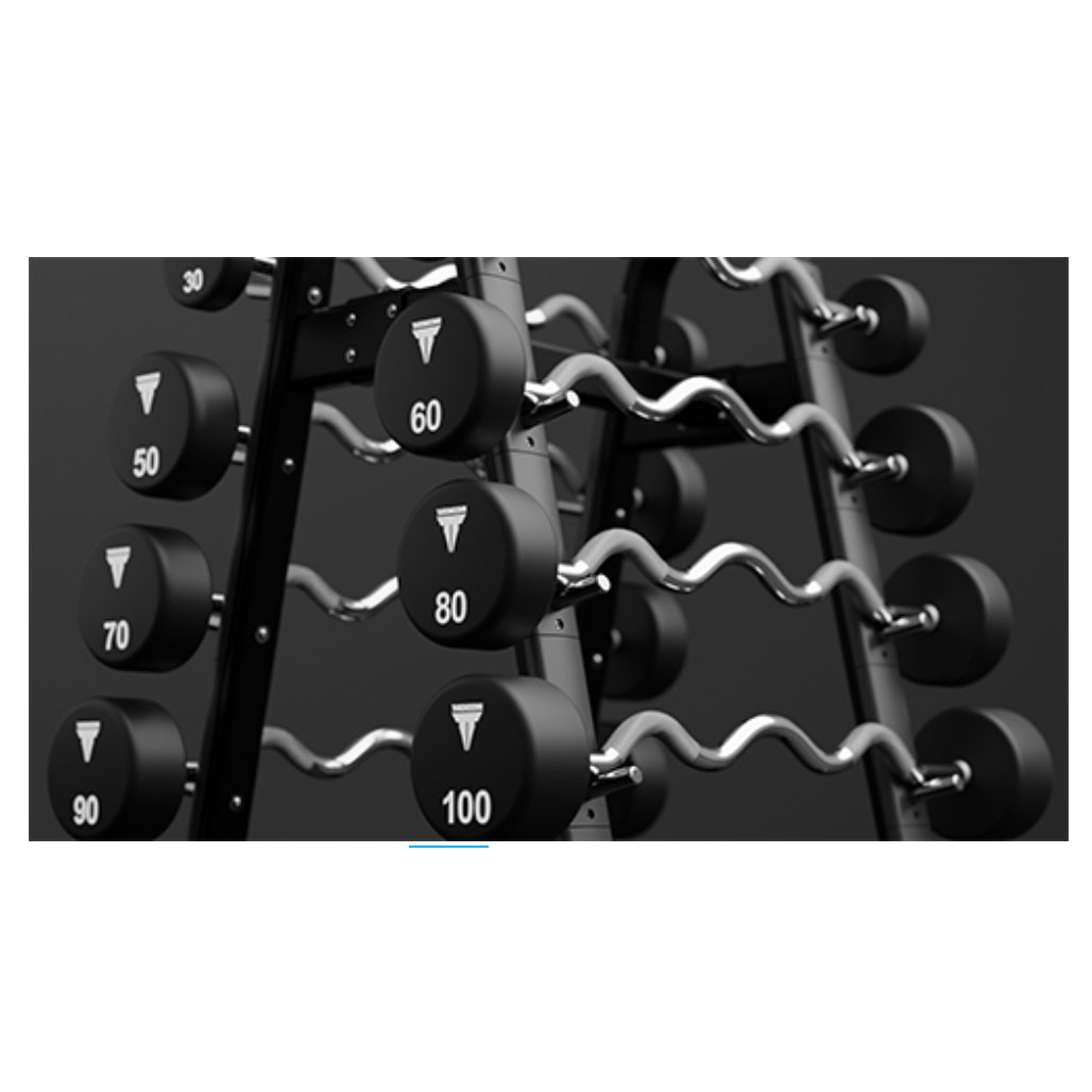Throwdown Urethane EZ Curl Barbell Set, 20-110 lbs. 9-UBC2-CLUBLB