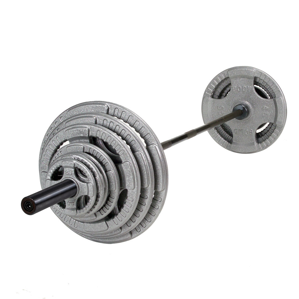 300 lb. Olympic Gray Grip Weight Set, SHIPPING INCLUDED