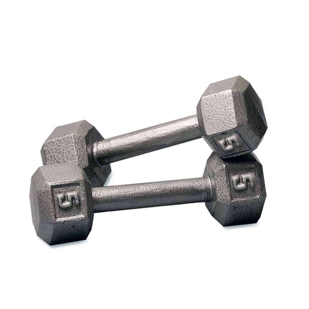 5 lb. Iron Hex Dumbbell Pair, Shipping Included!
