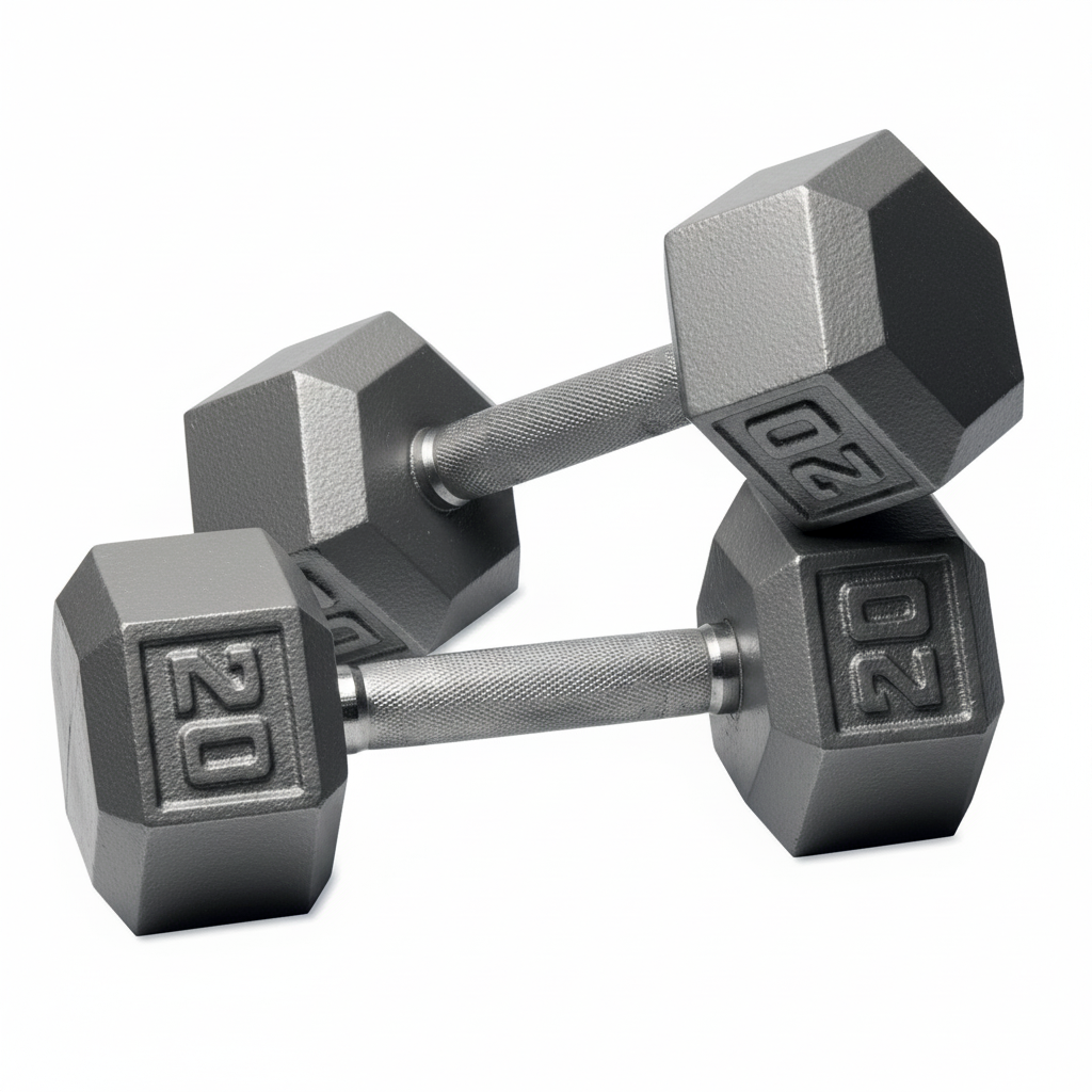 20 lb. Iron Hex Dumbbell Pair, Shipping Included!
