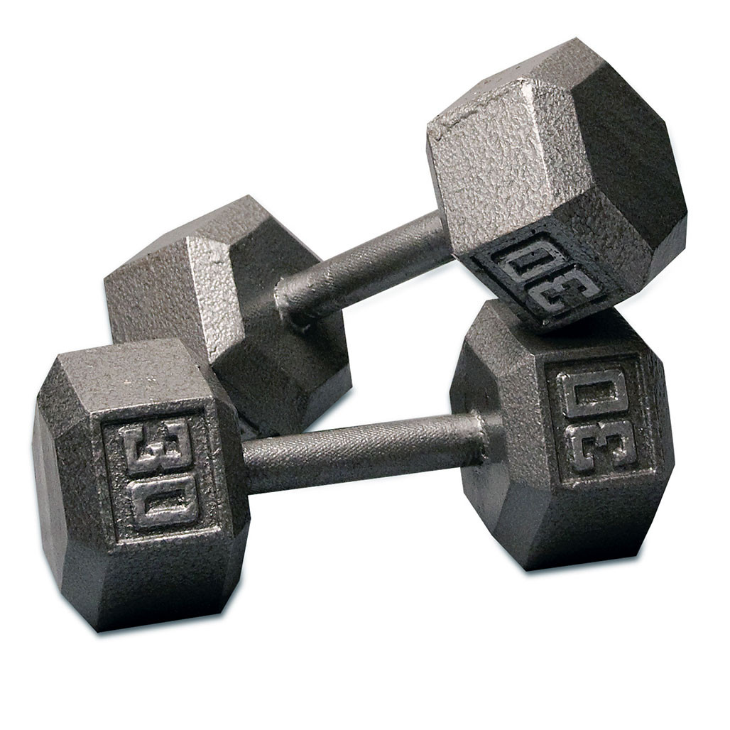 30 lb. Iron Hex Dumbbell Pair, Shipping Included!
