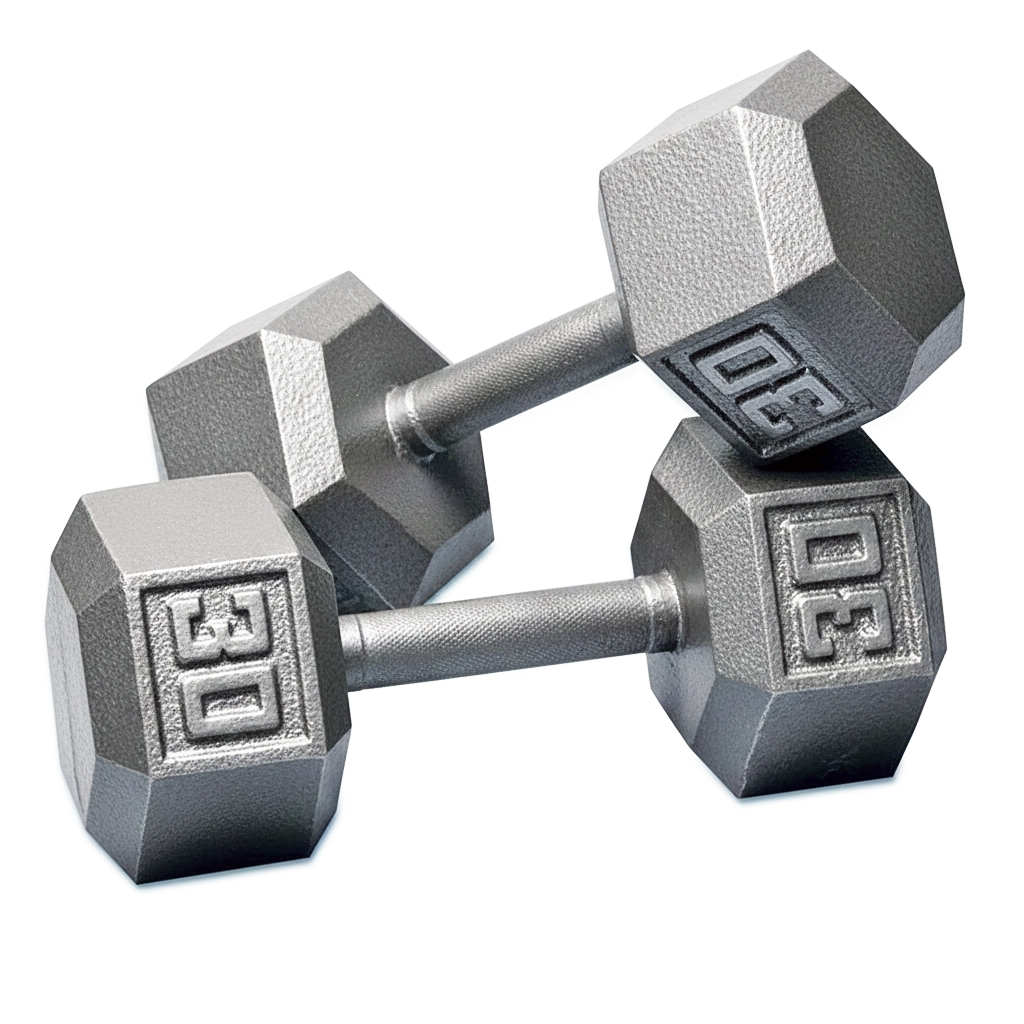 30 lb. Iron Hex Dumbbell Pair, Shipping Included!