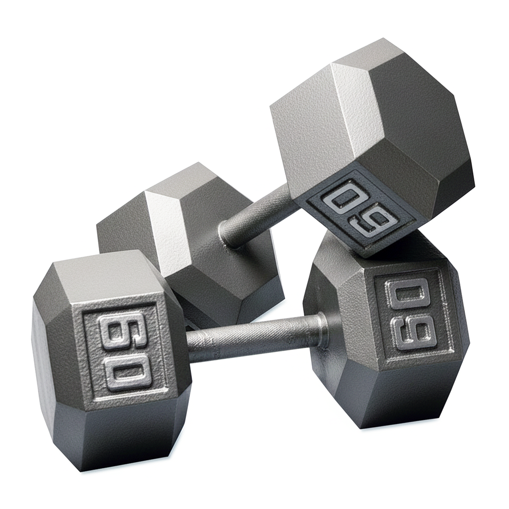 60 lb. Iron Hex Dumbbell Pair, Shipping Included!