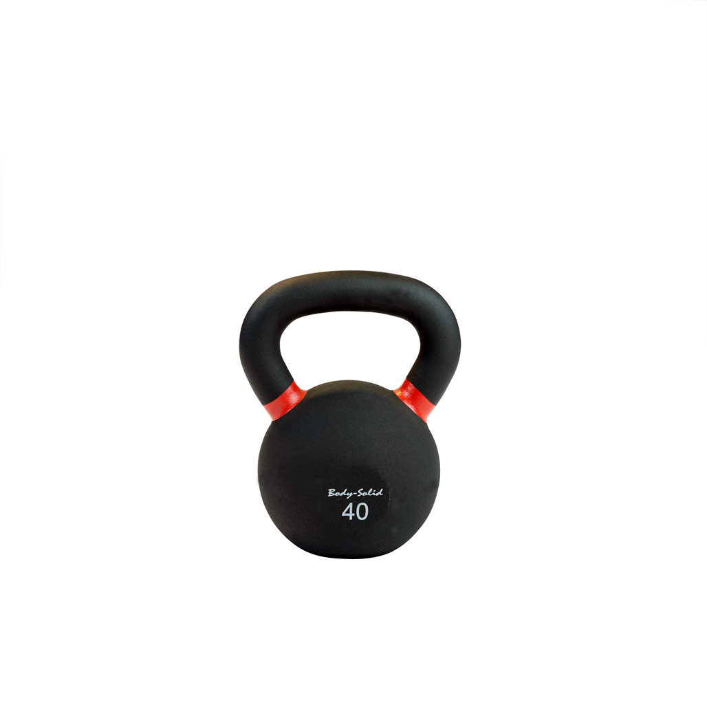 40 lb. Body-Solid Powder Coat Iron Kettlebell, Shipping Included