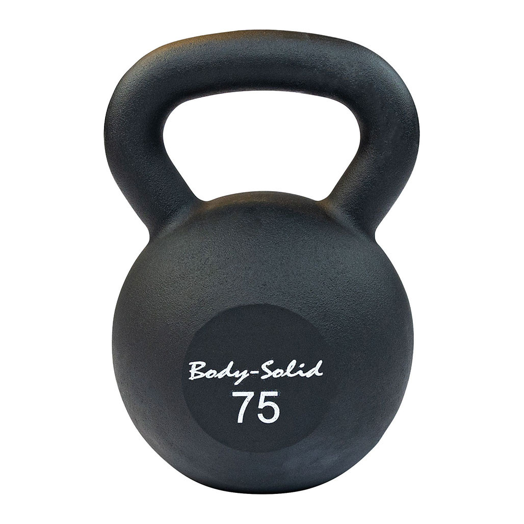 75 lb. Body-Solid Powder Coat Iron Kettlebell, Shipping Included