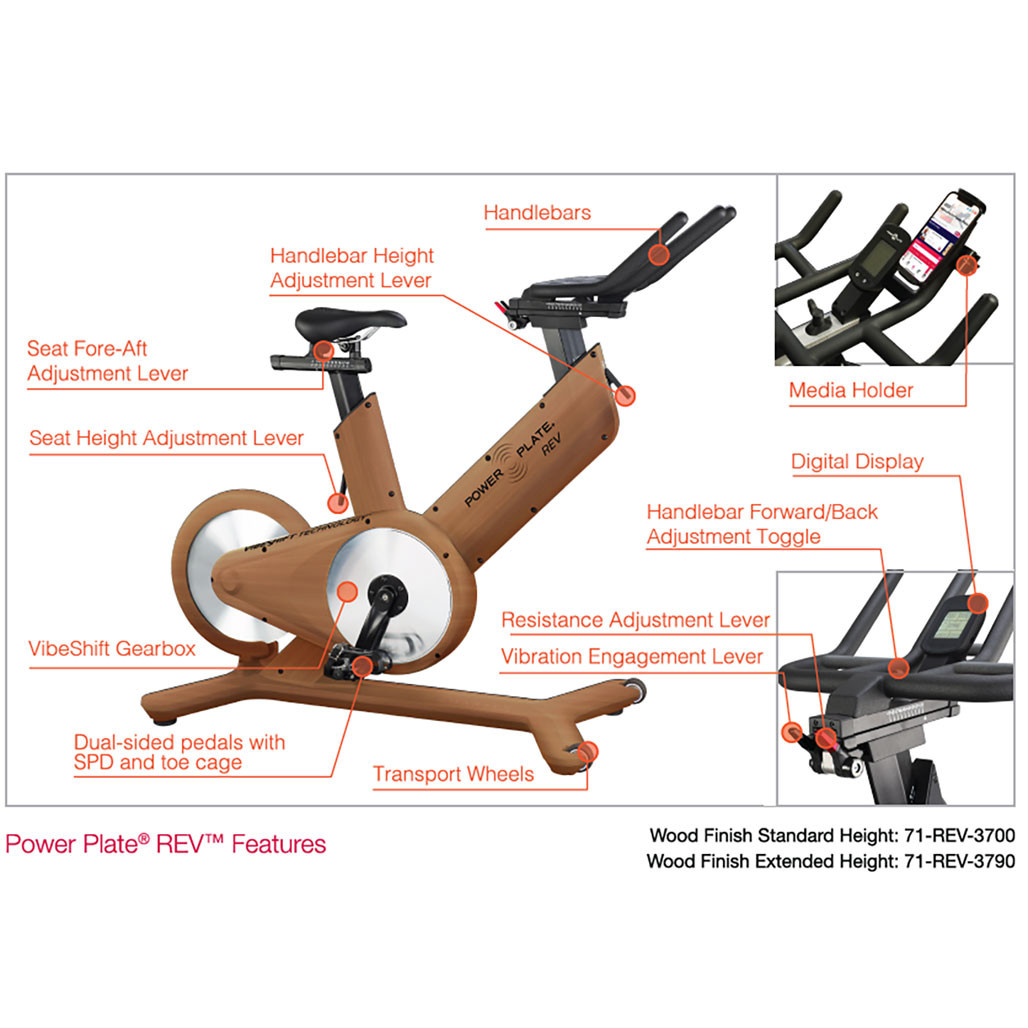 Power Plate REV Cycle Wood Finish Edition - Main Image