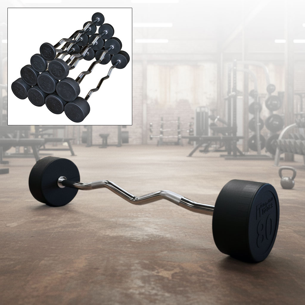 Body-Solid Tools Fixed Weight EZ Curl Barbells, from 20 to 110 lb. SBB