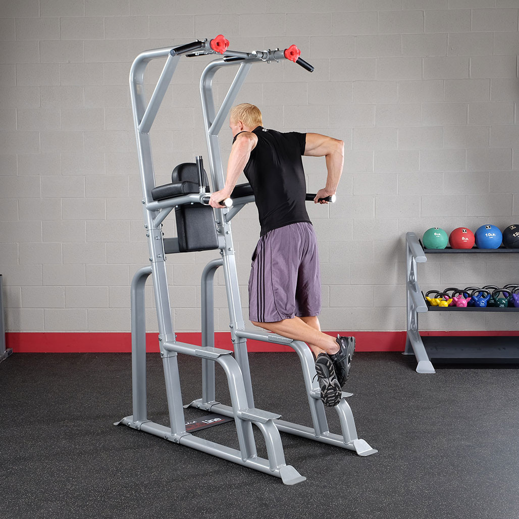 Pro ClubLine Vertical Knee Raise and Pull Up, Silver Finish