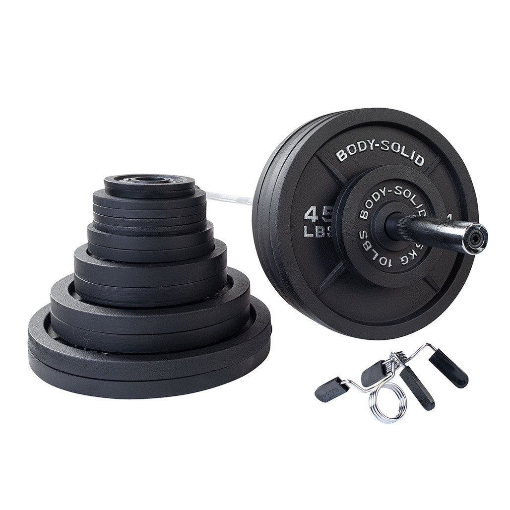 500 lb. Olympic Iron Plate Set with Chrome Bar, SHIPPING INCLUDED