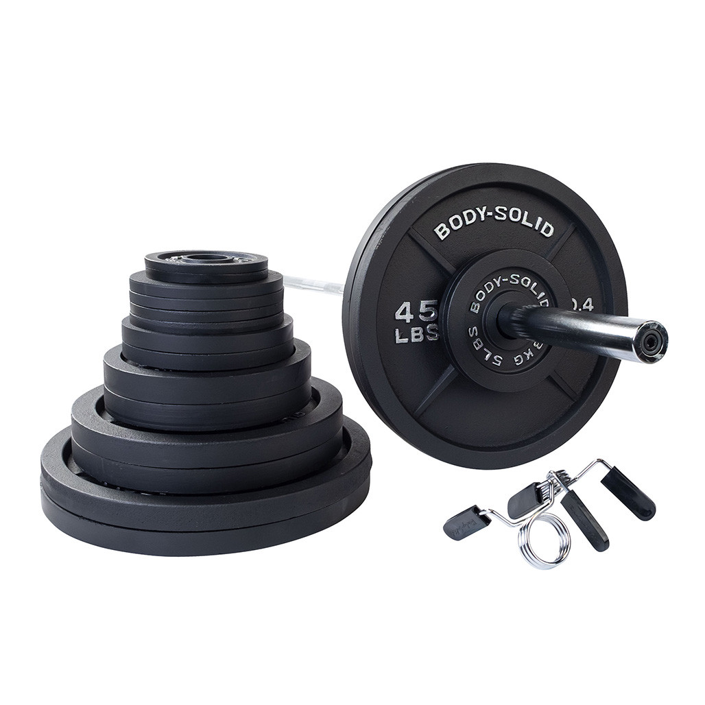 400 lb. Olympic Iron Plate Set with Chrome Bar, SHIPPING INCLUDED