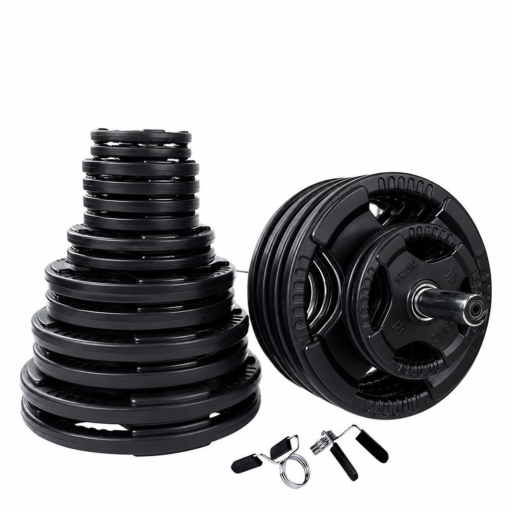 500 lb. Rubber Grip Olympic Weight Set, with Chrome Bar