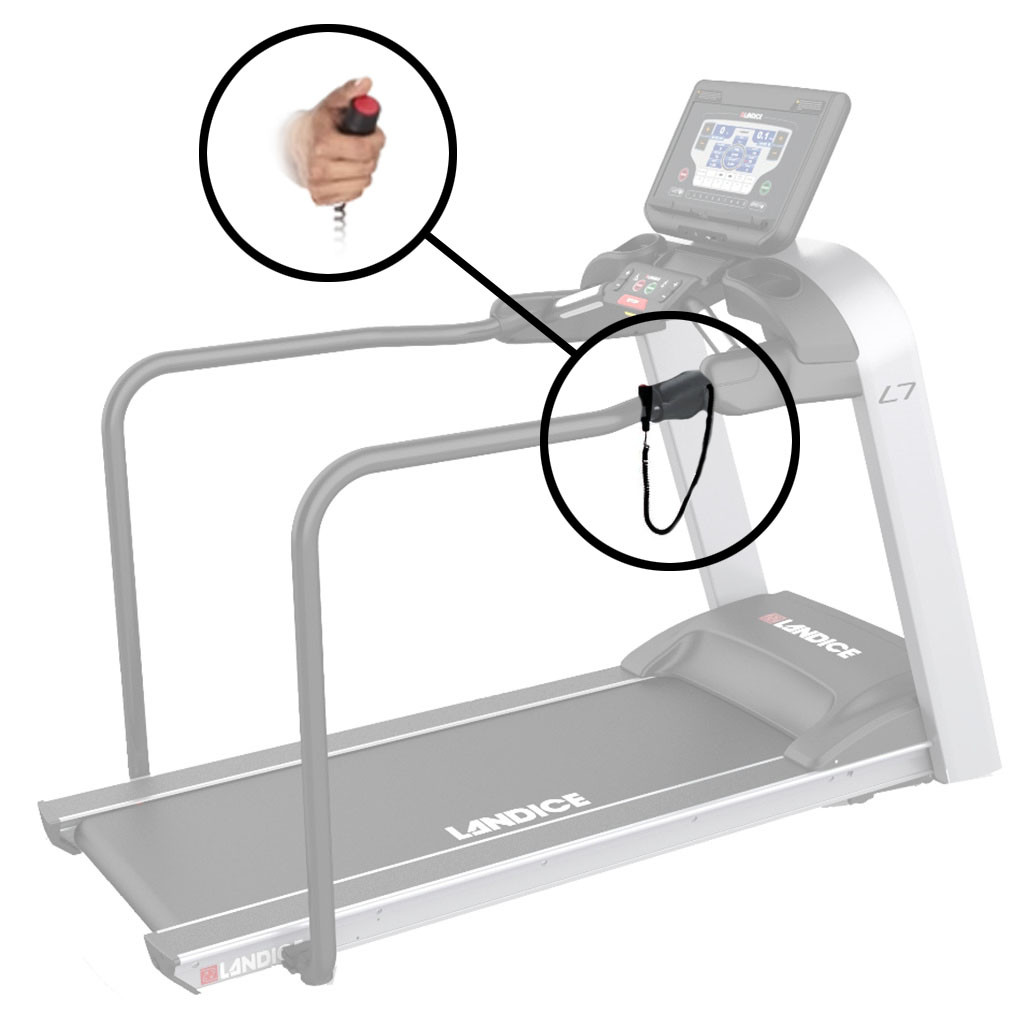 Landice Hand Help Remote Start-Stop Switch for Rehabilitation Treadmills