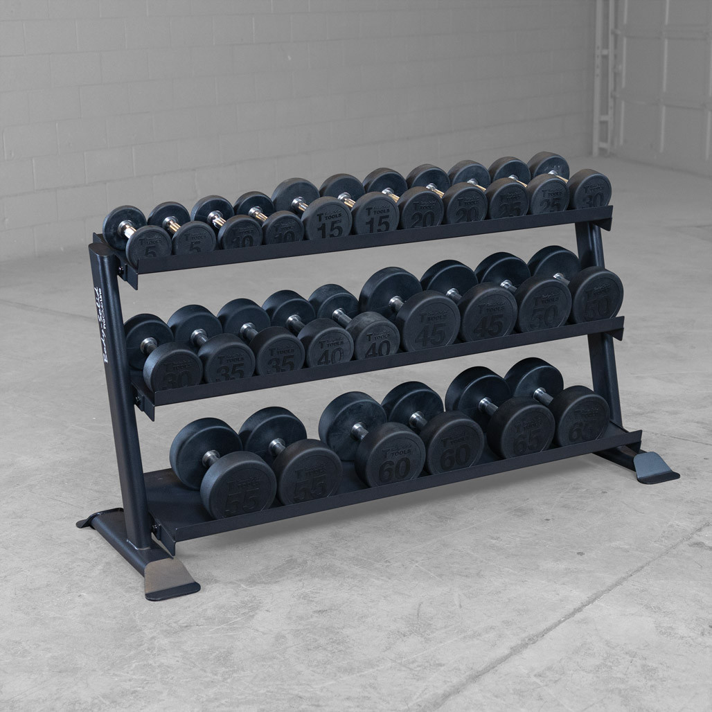 5-65 lb. Round Rubber Coated Dumbbell Package