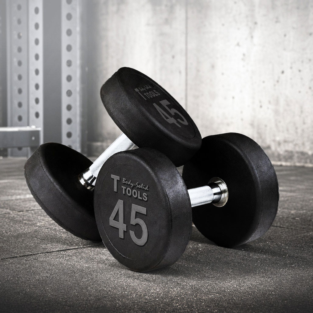 Round Rubber Dumbbell Packages for Home & Commercial Gyms