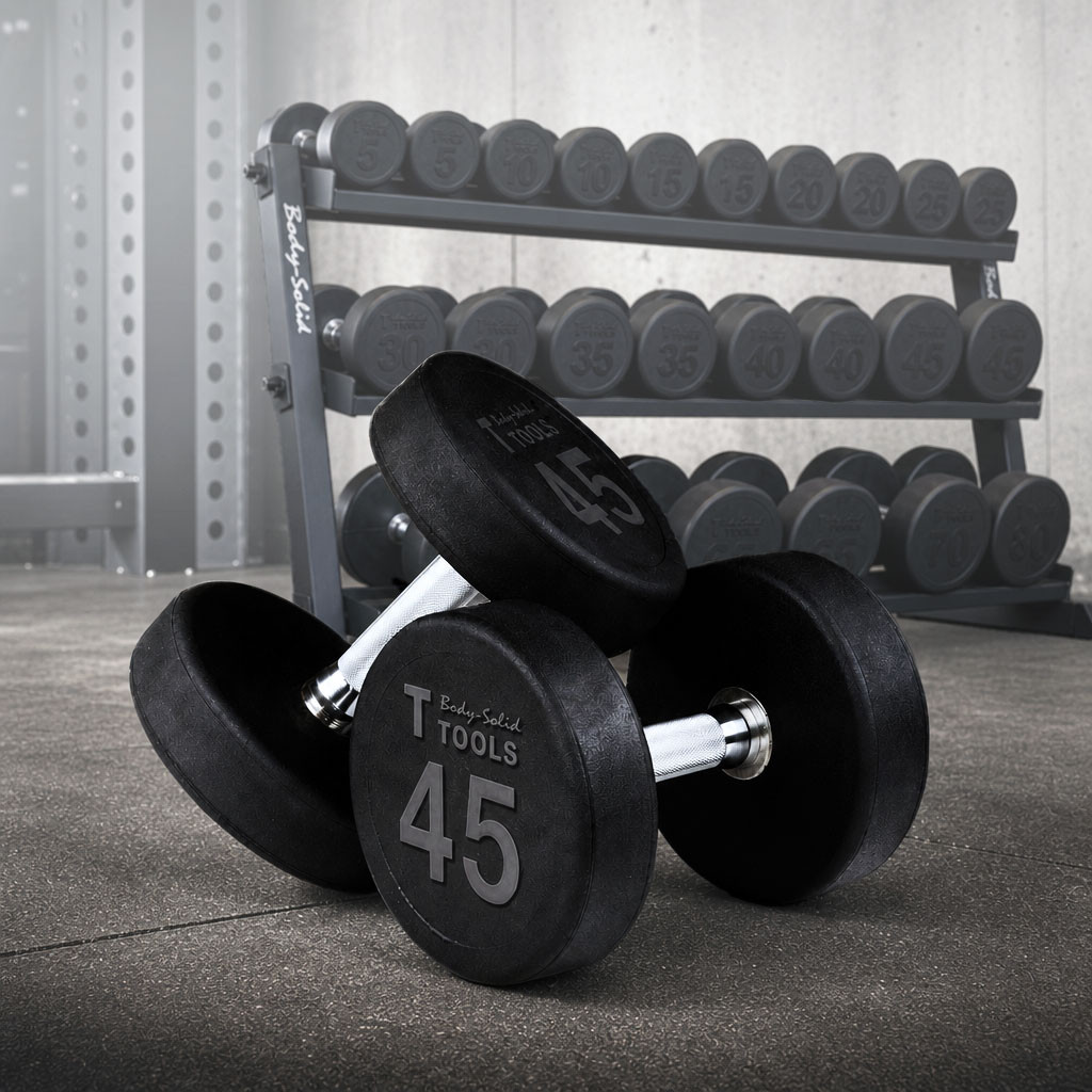 Round Rubber Dumbbell Packages for Home & Commercial Gyms